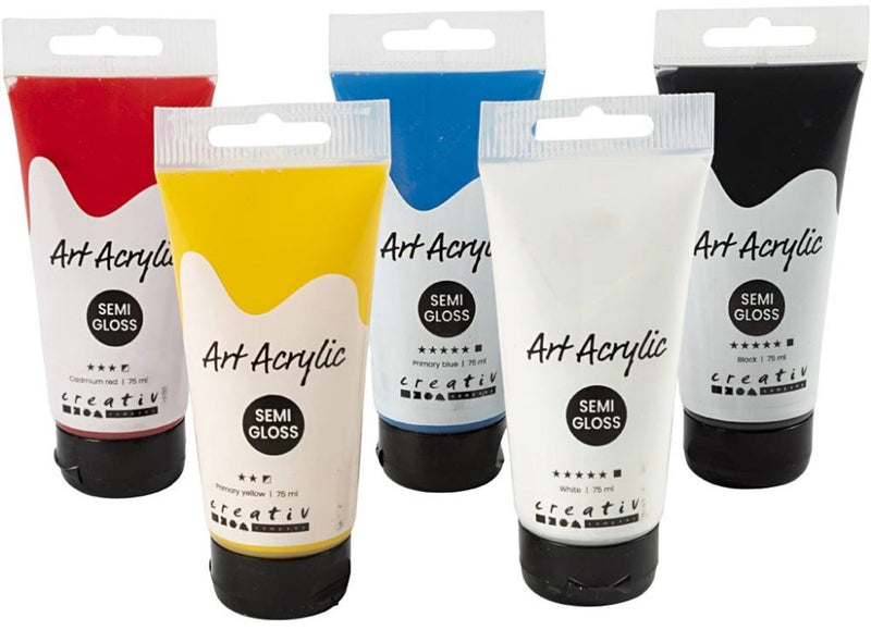 Afbeelding laden in galerijviewer, Pigment art acrylverf primaire kleuren, 5x75ml