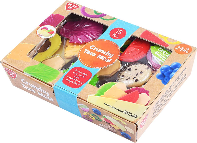 Afbeelding laden in galerijviewer, Playgo speelgoedeten crunchy taco speelset - 18dlg.