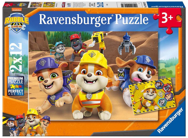 Afbeelding laden in galerijviewer, Ravensburger legpuzzel paw patrol rubble crew - 2x12 stukjes karton.