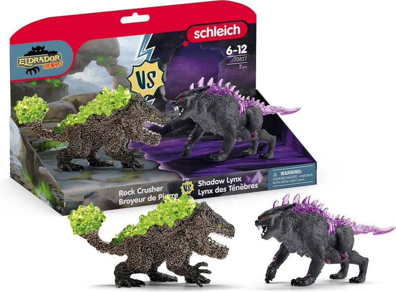 Afbeelding laden in galerijviewer, Schleich eldrador creatures schaduwlynx vs. rotsbreker 70827