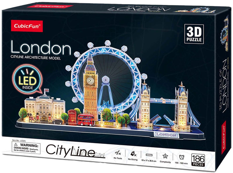 Afbeelding laden in galerijviewer, Cubic fun 3d puzzel city line london led (2010331)