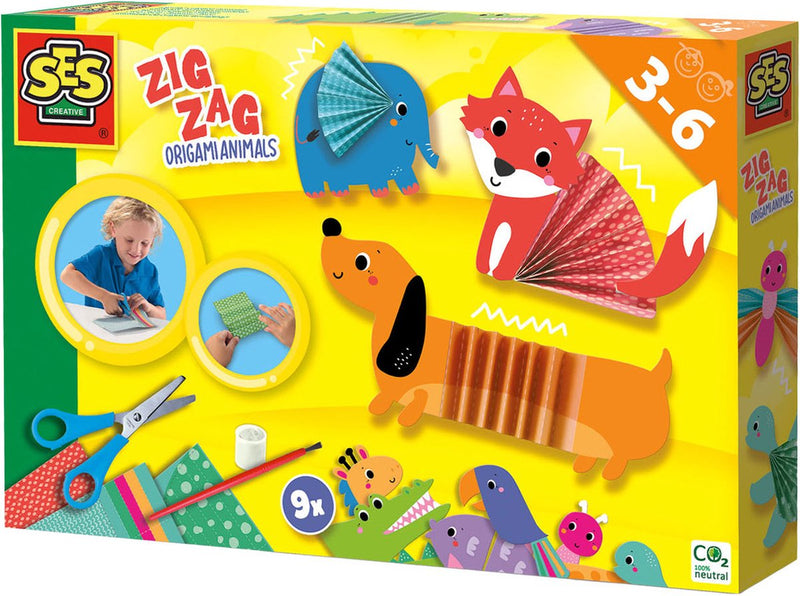 Afbeelding laden in galerijviewer, Ses creative ses zig zag origami dieren