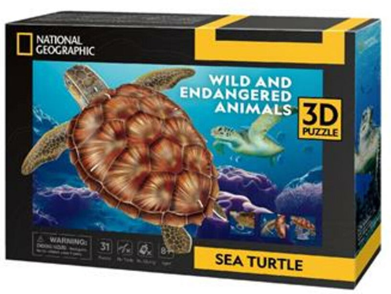 Afbeelding laden in galerijviewer, Cubic fun 3d puzzel national geographic zee schildpad