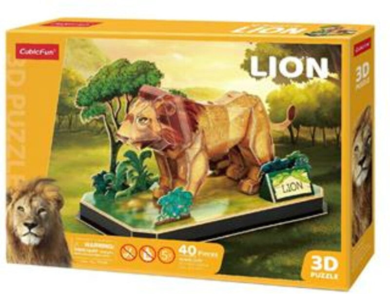 Afbeelding laden in galerijviewer, Cubic fun 3d puzzel leeuw