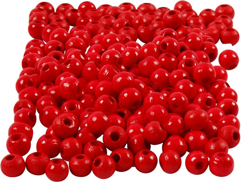 Afbeelding laden in galerijviewer, Creativ company houten kralen rood, 150st.
