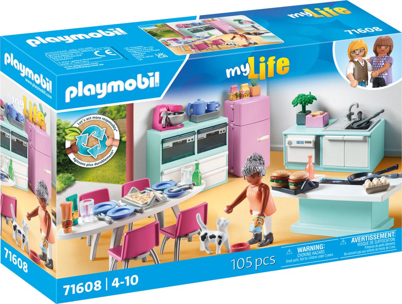 Afbeelding laden in galerijviewer, Playmobil my life keuken met eethoek - 71609