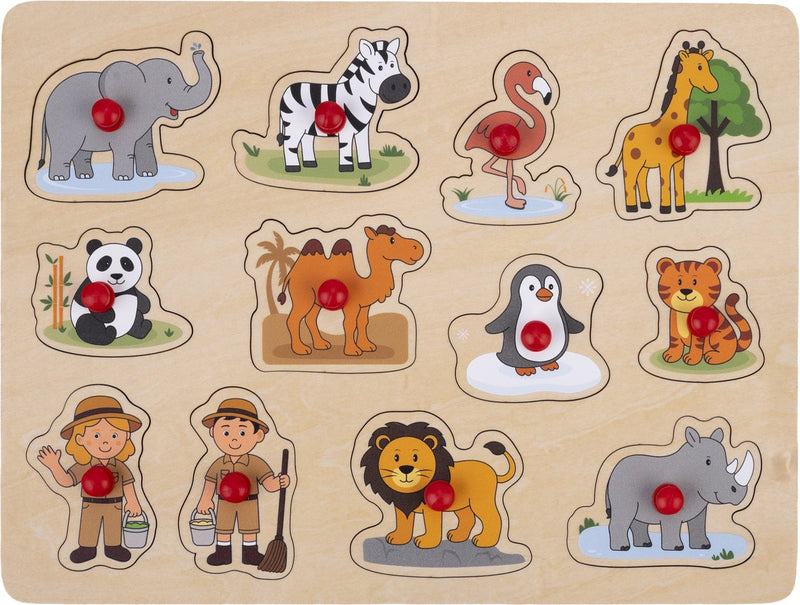 Afbeelding laden in galerijviewer, Noppenpuzzel dierentuin - 12st.
