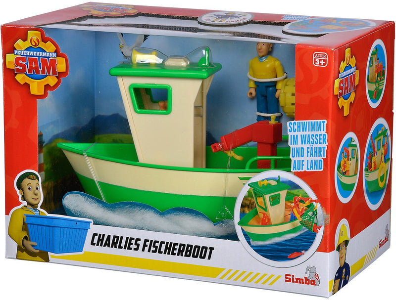 Afbeelding laden in galerijviewer, Simba brandweerman sam charlies vissersboot met figuur