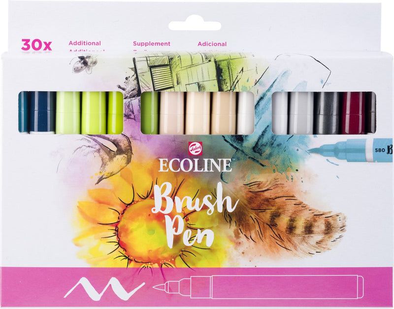 Afbeelding laden in galerijviewer, Ecoline brush pen set additional | 30 colours