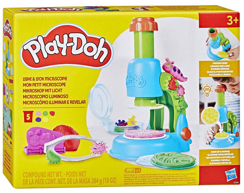 Afbeelding laden in galerijviewer, Play-doh microscoop met licht speelset - boetseerklei - 5 potjes - knutselen voor kinderen