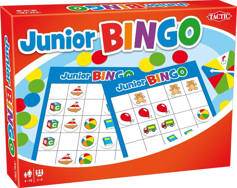 Afbeelding laden in galerijviewer, Tactic junior bingo - kinderspel - kleurrijk bingospel voor jonge kinderen - leer herkennen, zoeken en combineren - gezelschapsspel voor het hele gezin - 2 tot 6 spelers - vanaf 4 jaar