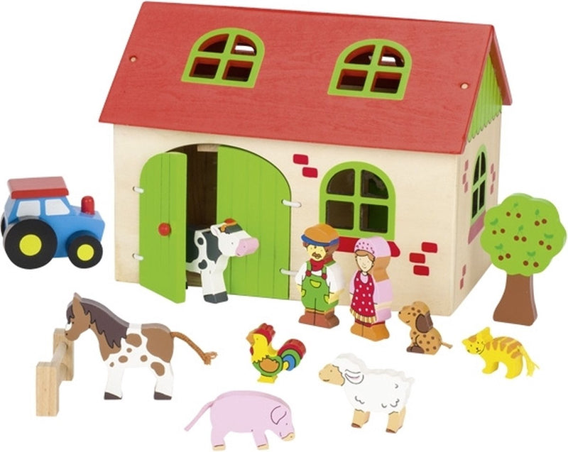 Afbeelding laden in galerijviewer, Goki houten boerderij, 13dlg.
