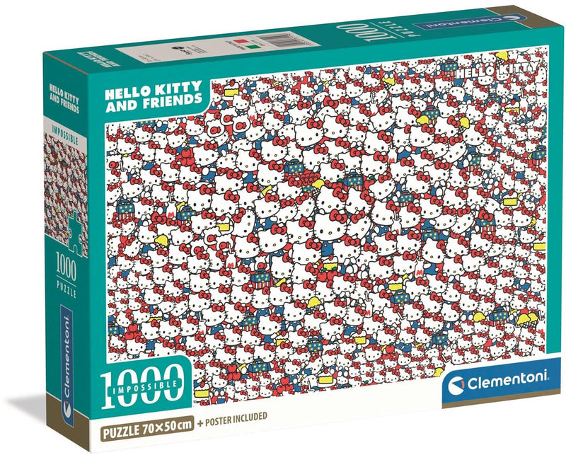 Afbeelding laden in galerijviewer, Clementoni onmogelijke legpuzzel hello kitty - 1000st.