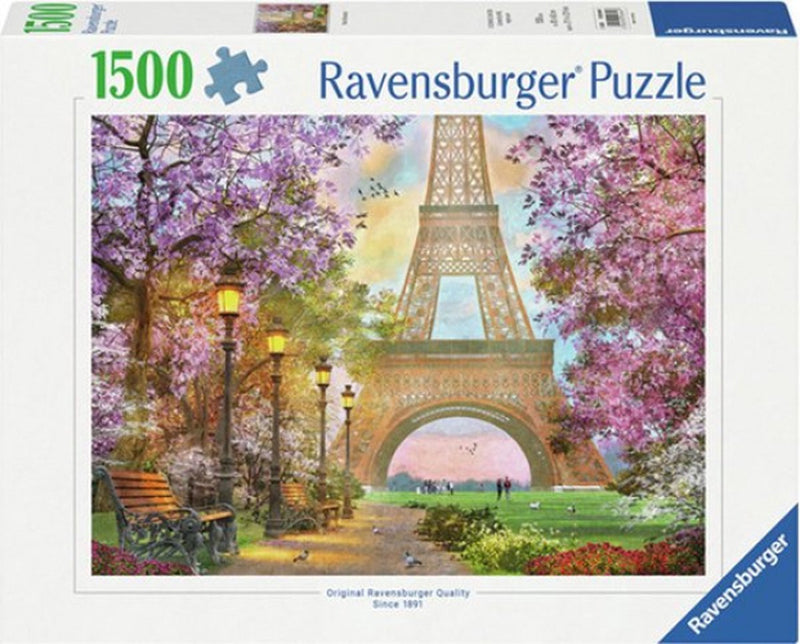Afbeelding laden in galerijviewer, Ravensburger puzzel parijs liefde - 1500 stukjes legpuzzel.