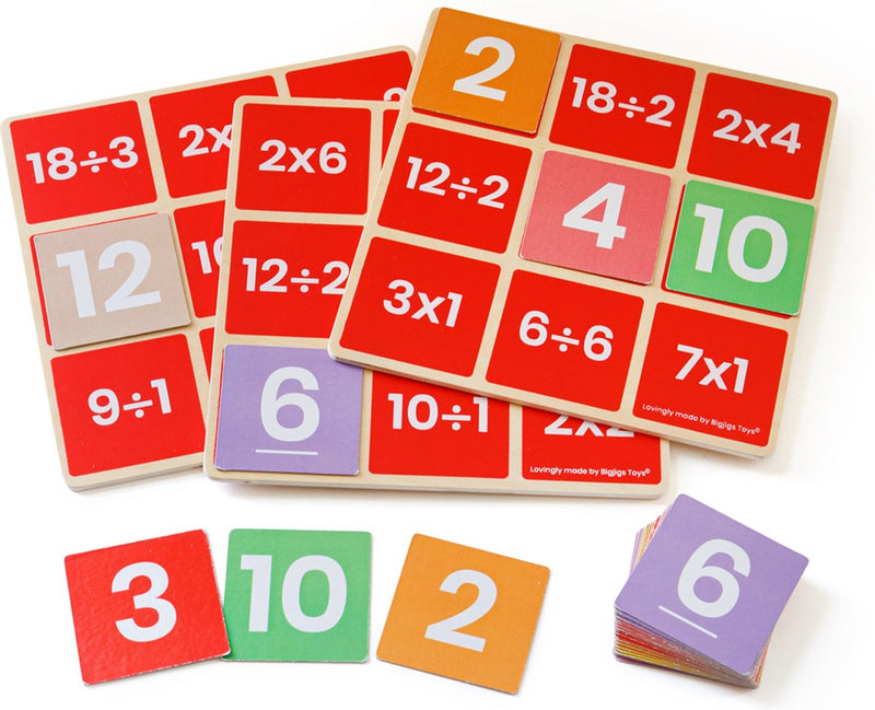 Afbeelding laden in galerijviewer, Bigjigs wiskunde bingo vermenigvuldigen delen
