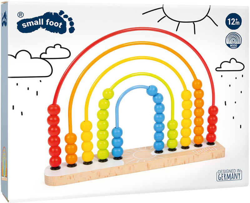 Afbeelding laden in galerijviewer, Small foot - houten motoriekspiraal regenboog