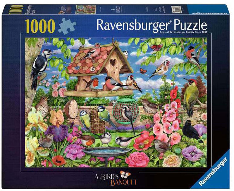Afbeelding laden in galerijviewer, Ravensburger – the bird table – legpuzzel – 1000 stukjes