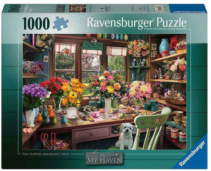 Afbeelding laden in galerijviewer, Ravensburger – my haven no.13: flower arranger – legpuzzel – 1000 stukjes