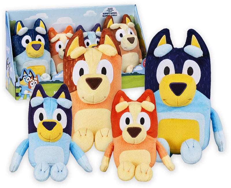 Afbeelding laden in galerijviewer, Moose toys bluey pluche knuffels set - 4st.
