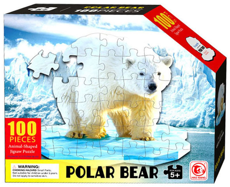 Afbeelding laden in galerijviewer, Shape puzzel ijsbeer, 100st.