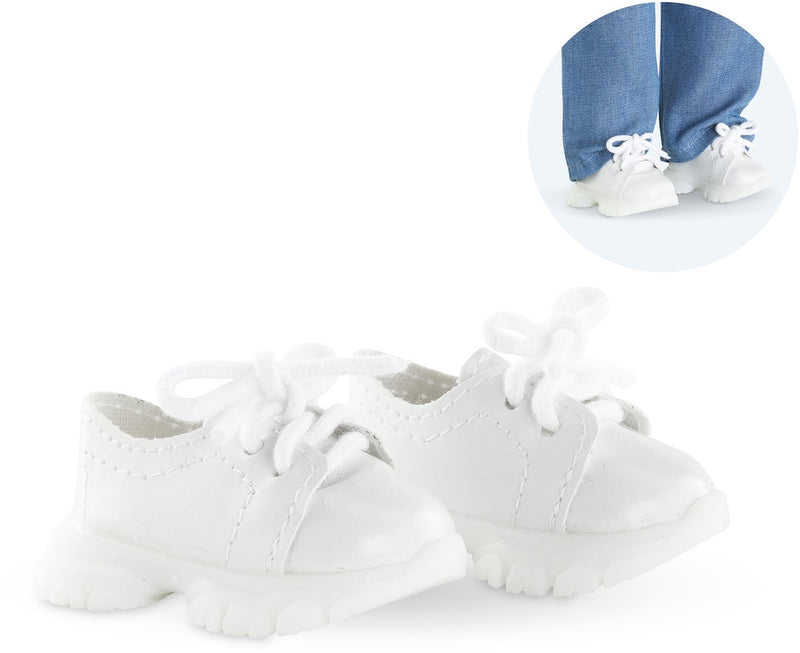 Afbeelding laden in galerijviewer, Corolle sneakers poppen wit 36cm - poppenaccessoire schoenen.