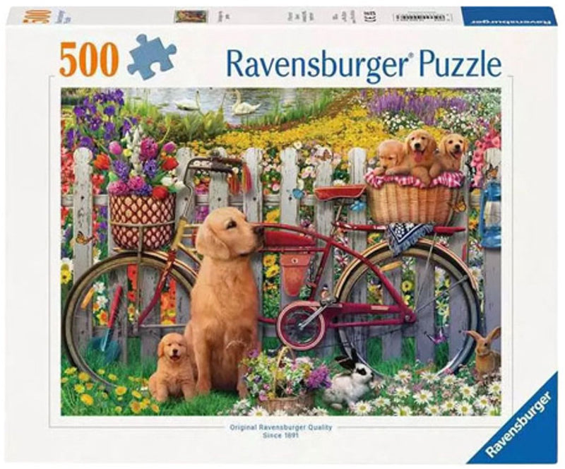 Afbeelding laden in galerijviewer, Ravensburger puzzel honden tuin - legpuzzel 500 stukjes dieren.