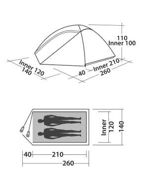 Afbeelding laden in galerijviewer, Easy Camp Meteor 200 tent - groen