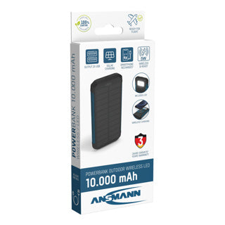 Afbeelding laden in galerijviewer, Ansmann outdoor powerbank met zonnepaneel , led-lamp, 2x usb-a poort