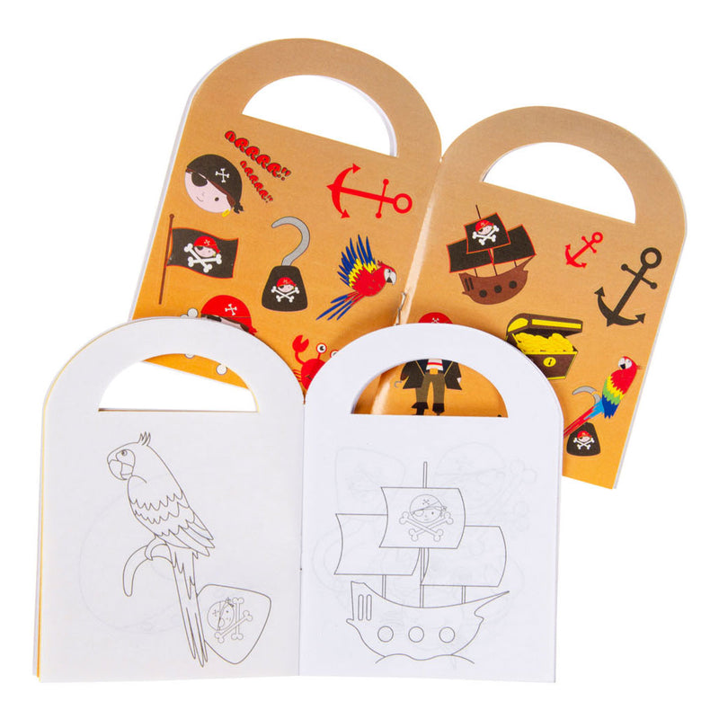 Afbeelding laden in galerijviewer, Duckiez kleurboekje met stickers piraat