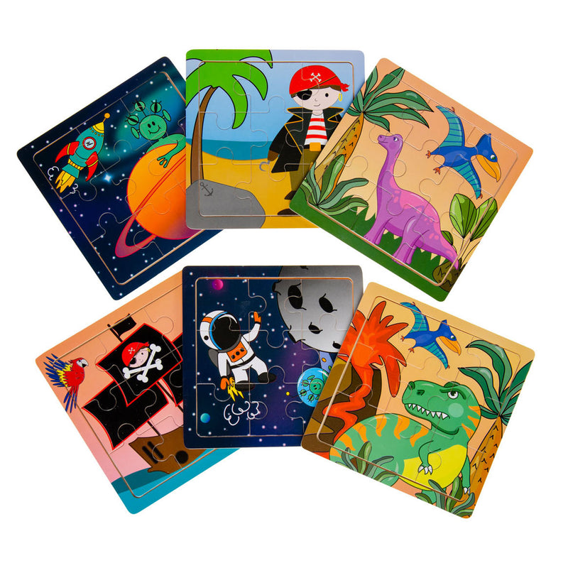Afbeelding laden in galerijviewer, Duckiez houten puzzel (ruimte, piraat of dinosaurus)
