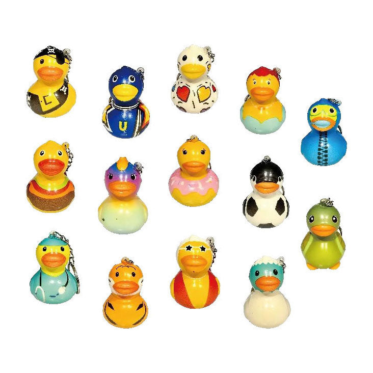 Afbeelding laden in galerijviewer, Duckiez sleutelhanger eendje foam gekleurd - 24st