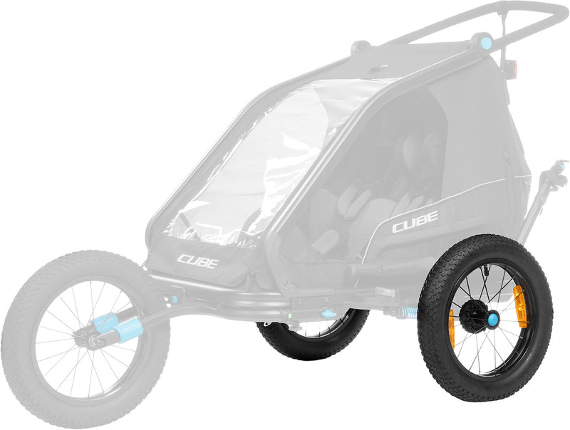 Afbeelding laden in galerijviewer, Cube fat wheels for double bicycle trailers