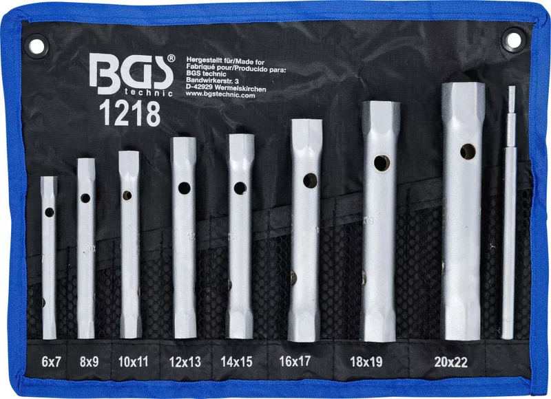 Afbeelding laden in galerijviewer, Bgs technic socket wrench set sw 6 x 7 - 20 x 22 mm 9 pcs.