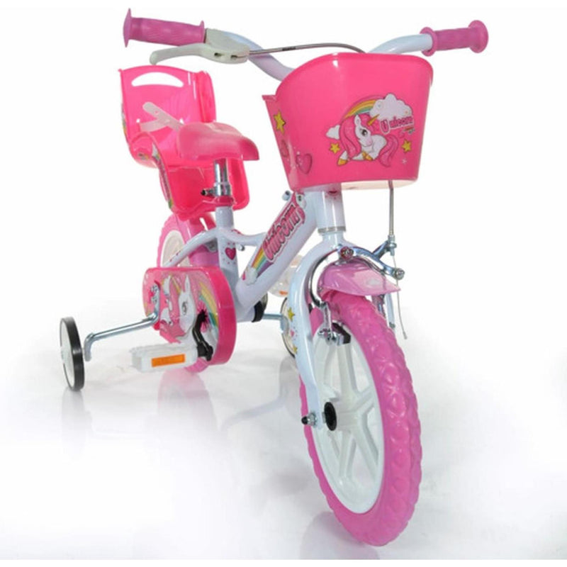 Afbeelding laden in galerijviewer, Dino kinderfiets unicorn 12 inch