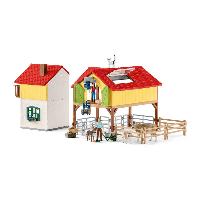 Afbeelding laden in galerijviewer, Schleich FARM WORLD Boerderij met Stal en Dieren 42407