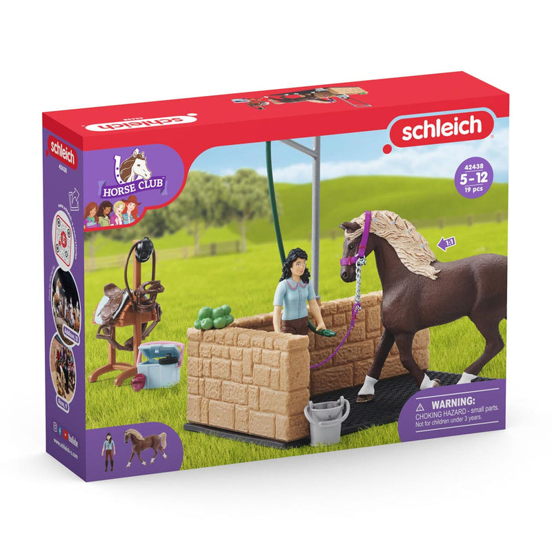 Afbeelding laden in galerijviewer, Schleich horse club paardenwasbox met emily en luna van hor 42438