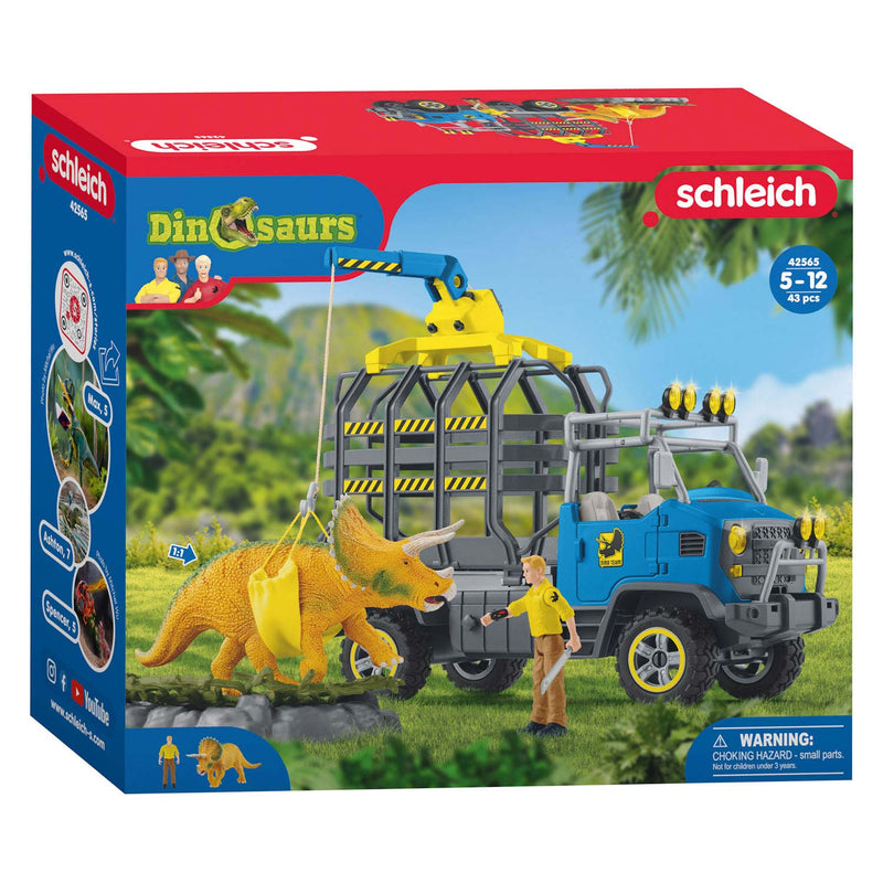 Afbeelding laden in galerijviewer, Schleich dinosaurus - dinosauriërs truckmissie - dino speelgoed - kinderspeelgoed voor jongens en meisjes - 4 tot 12 jaar 42565