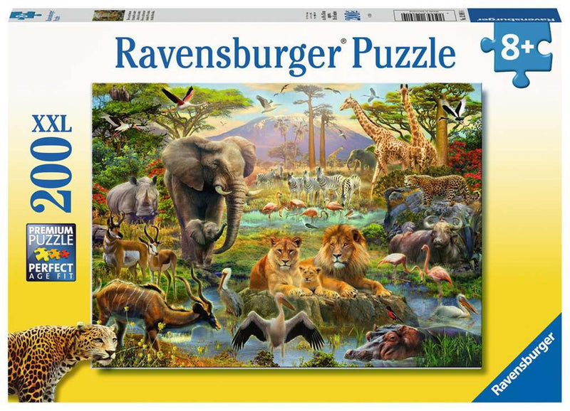 Afbeelding laden in galerijviewer, Ravensburger puzzel dieren van de savanne 200 stukjes