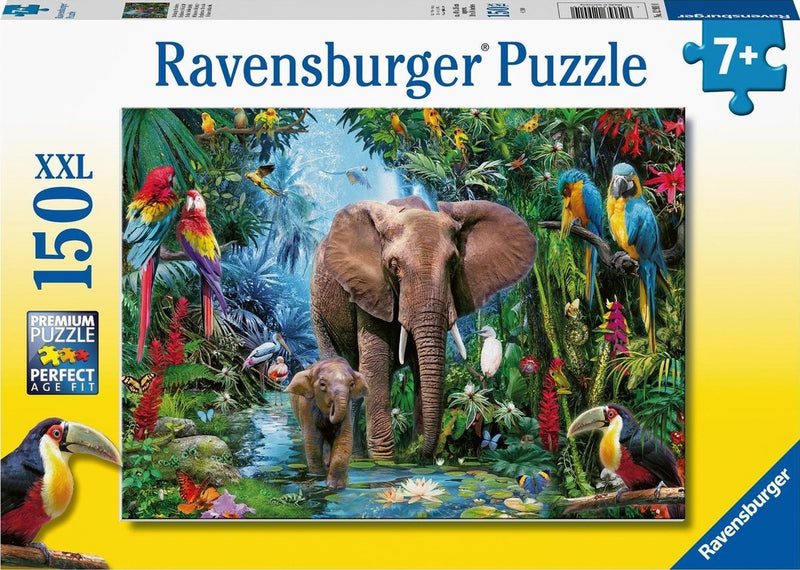 Afbeelding laden in galerijviewer, Ravensburger puzzel olifanten in de jungle - legpuzzel - 150xxl stukjes