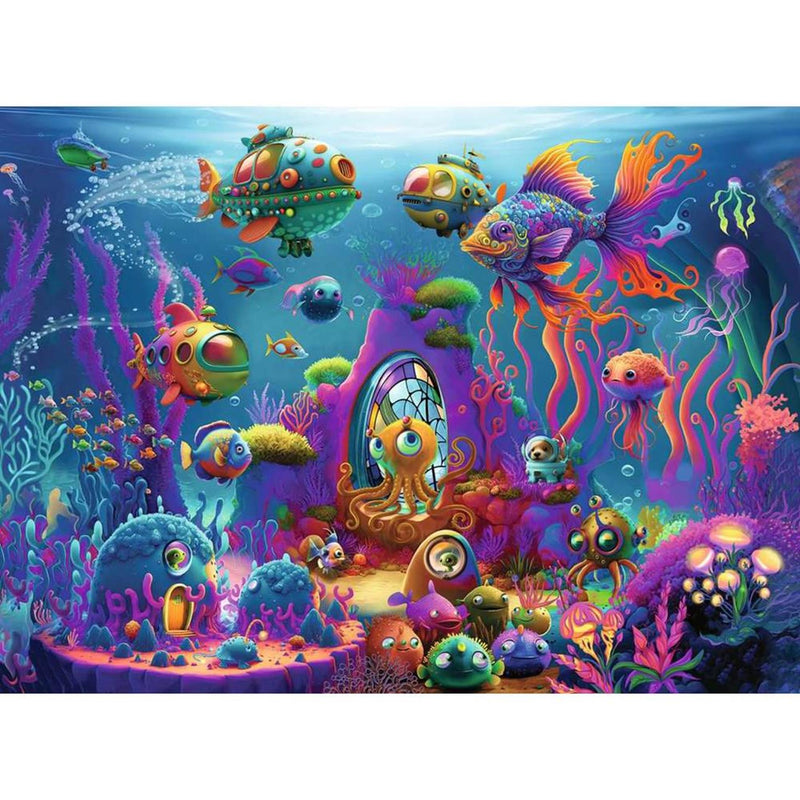 Afbeelding laden in galerijviewer, Ravensburger puzzel alien ocean 150 xxl stukjes