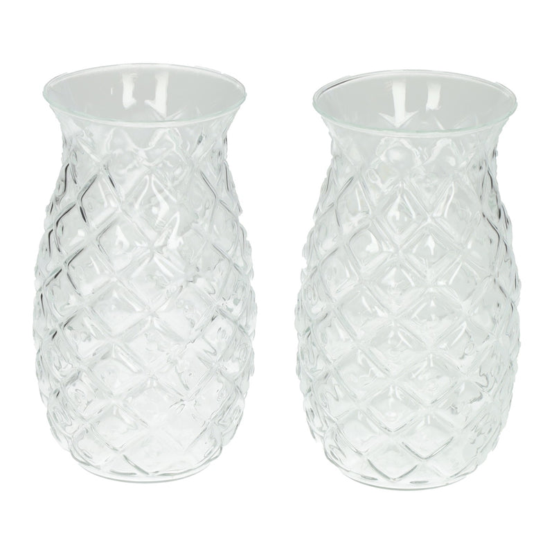 Afbeelding laden in galerijviewer, Set drinkglasen in ananasvorm 525ml - 2st.