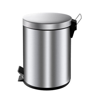 Afbeelding laden in galerijviewer, Eko v-part - pedaalemmer 5 liter - stainless steel - mat rvs - prullenbak