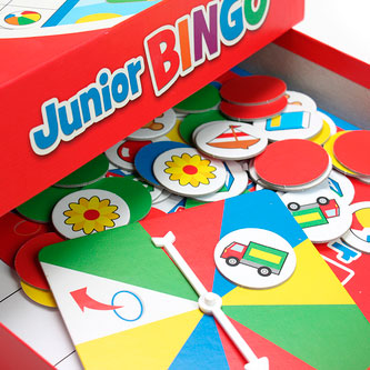 Afbeelding laden in galerijviewer, Tactic junior bingo - kinderspel - kleurrijk bingospel voor jonge kinderen - leer herkennen, zoeken en combineren - gezelschapsspel voor het hele gezin - 2 tot 6 spelers - vanaf 4 jaar