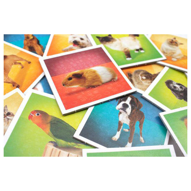 Afbeelding laden in galerijviewer, Tactic memo huisdieren - memospel - zoek de juiste paren - honden, katten, konijnen en andere huisdieren - gezelschapsspel voor kinderen en families - 2 tot 6 spelers - vanaf 3 jaar