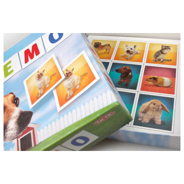 Afbeelding laden in galerijviewer, Tactic memo huisdieren - memospel - zoek de juiste paren - honden, katten, konijnen en andere huisdieren - gezelschapsspel voor kinderen en families - 2 tot 6 spelers - vanaf 3 jaar