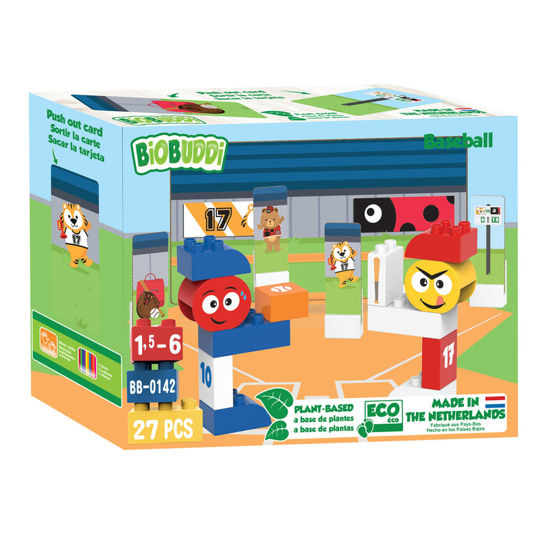 Afbeelding laden in galerijviewer, Biobuddi bouwset honkbal - 27dlg.