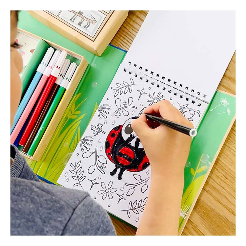 Afbeelding laden in galerijviewer, Tiger tribe kleurset tuinbeestjes kleurplezier voor kinderen - creatieve set.