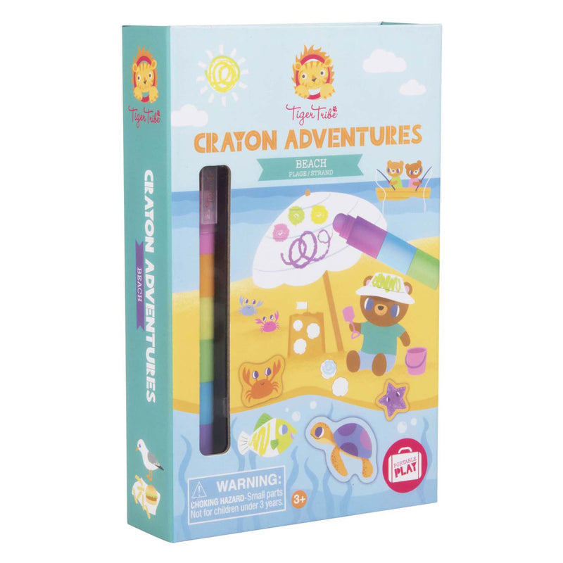 Afbeelding laden in galerijviewer, Tiger tribe waskrijt kleurset crayon adventures beach -