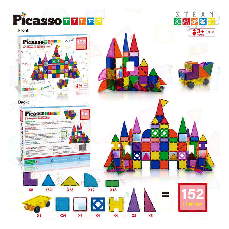 Afbeelding laden in galerijviewer, Selecta picassotiles blocks and mirrors - magnetische bouwtegels, 152dlg.