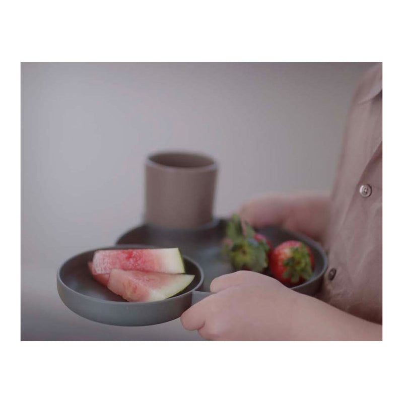 Afbeelding laden in galerijviewer, Dantoy kinderservies olijfgroen, 7dlg.